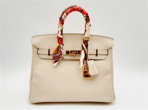 cream Hermes Birkin